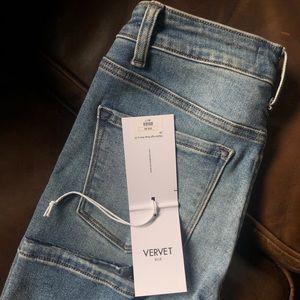 High rise skinny Jean VERVET BLUE